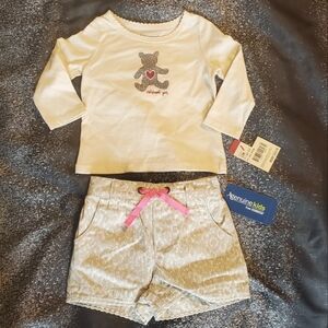 NWT! Baby OshKosh shirt & shorts. Size 12 Month